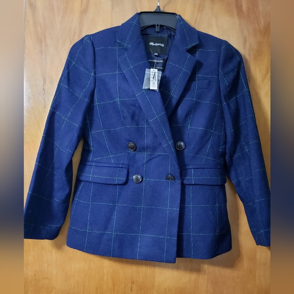 Madewell $248 Petite Rosedale Blazer in Plaid Size Petite 00  NN189 - Picture 7 of 11